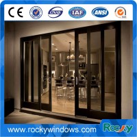 China Customized Design and Color Aluminum 6063 T5 Waterproof Sliding Glass Doors